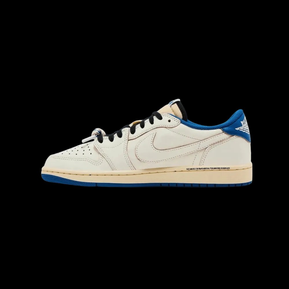 Nike Air Jordan 1 Retro Low OG Fragment x Travis Scott Sail Military Blue - HypeFly India View 4
