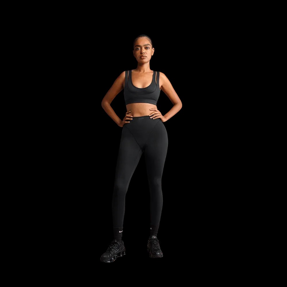 Nike X Skims Matte Women's High-Waisted V-Line 26" Leggings  Obsidian - HypeFly India View 4
