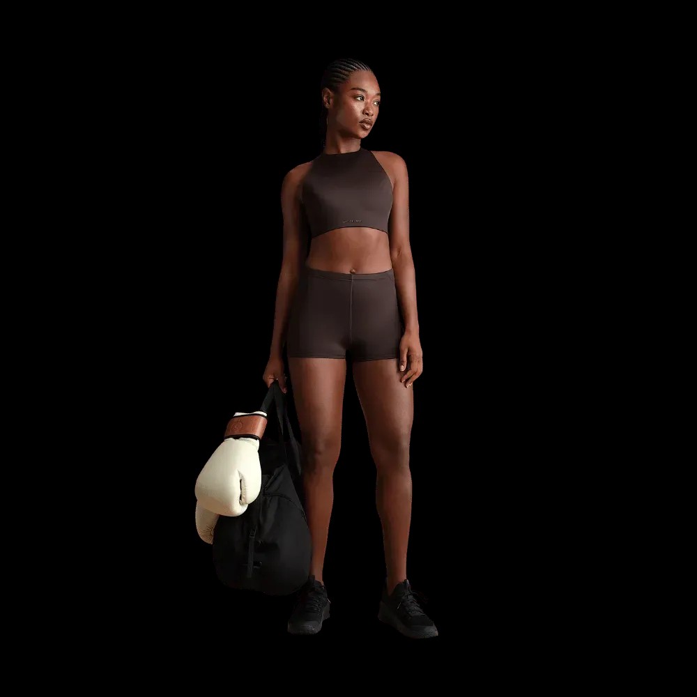 Nike x Skims Shine Women's Mid-Rise 2" Boyshorts with Drawcord PHOENIX  - HypeFly India View 1