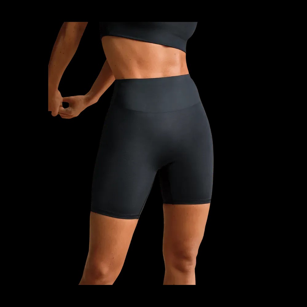 Nike X Skims Shine Women's High-Waisted 5" Biker Shorts Obsidian - HypeFly India View 3