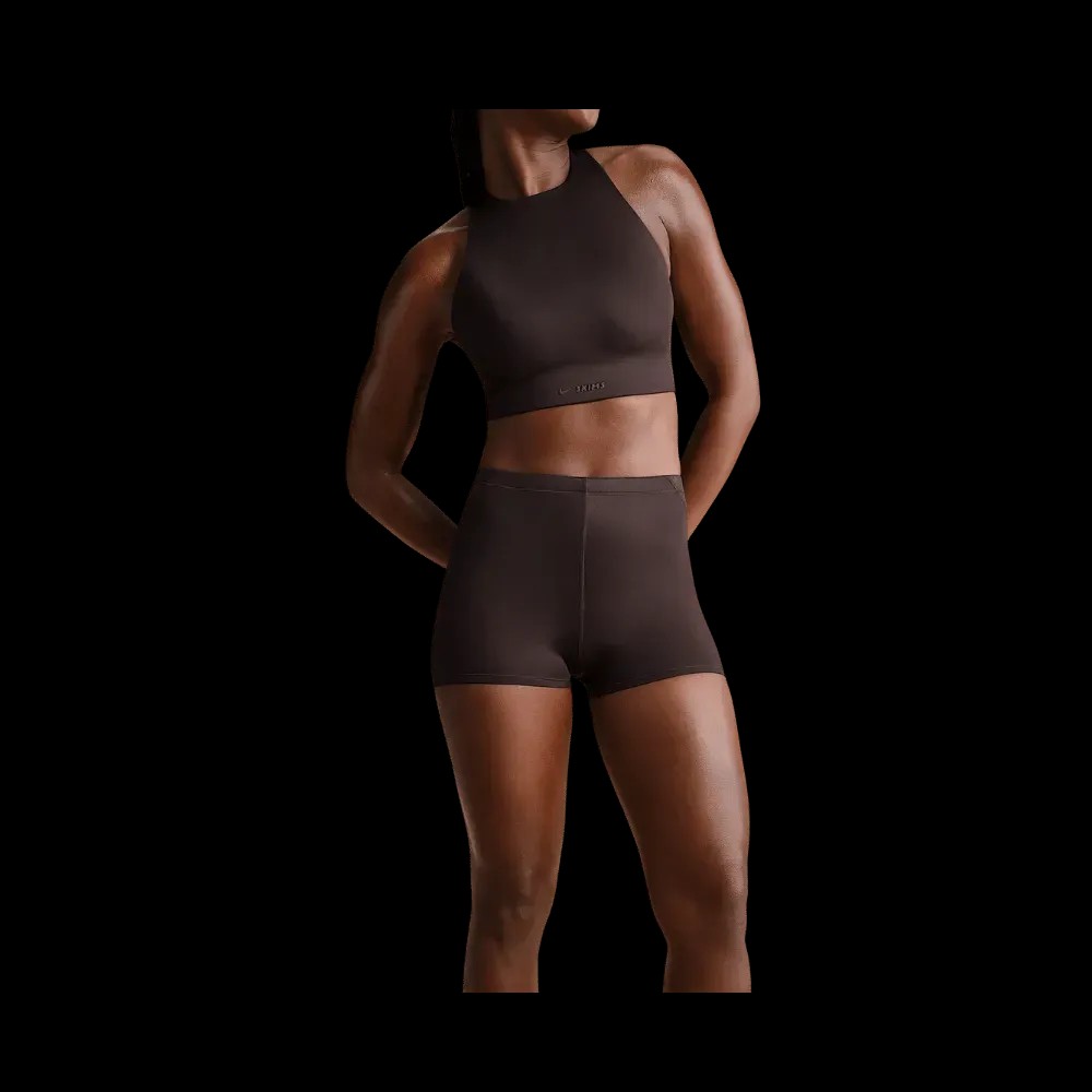 Nike x Skims Shine Women's Mid-Rise 2" Boyshorts with Drawcord PHOENIX  - HypeFly India View 4