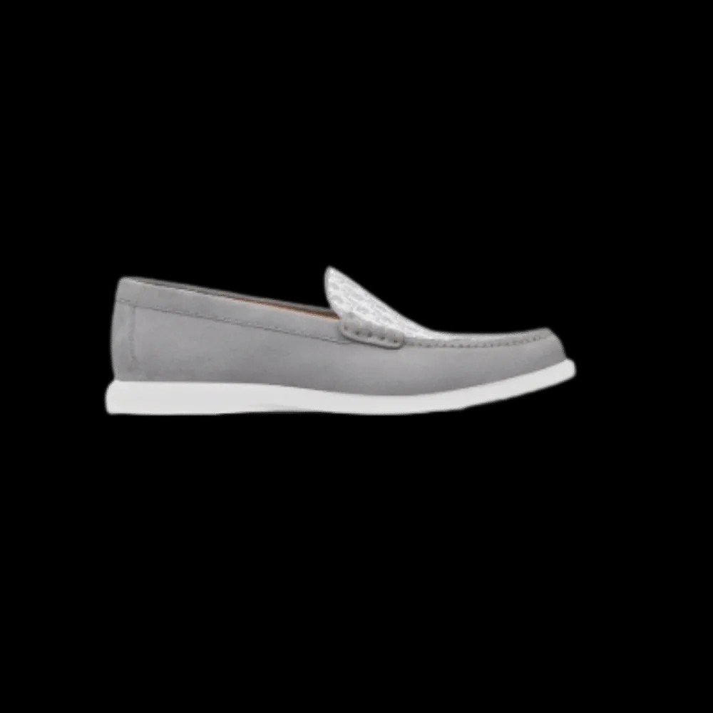 Dior Granville Loafer Dior Gray Suede and Dior Oblique Jacquard - HypeFly India View 1