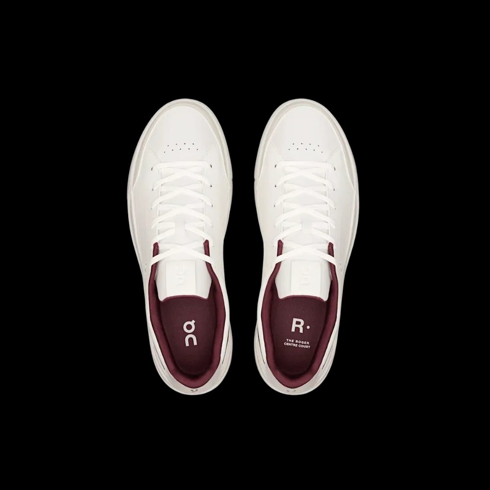 On Running THE ROGER Centre Court Ivory | Maroon - HypeFly India View 3