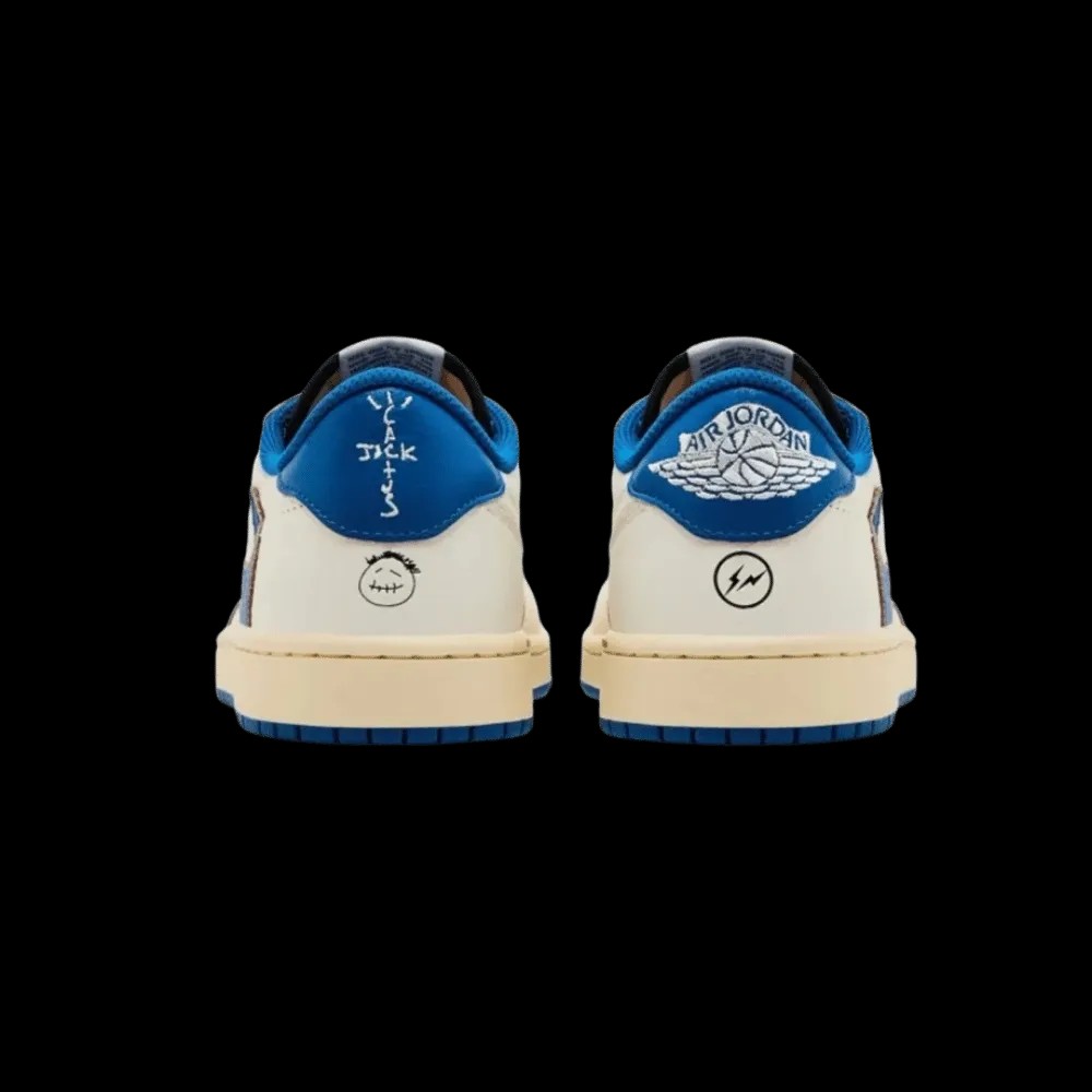 Nike Air Jordan 1 Retro Low OG Fragment x Travis Scott Sail Military Blue - HypeFly India View 5