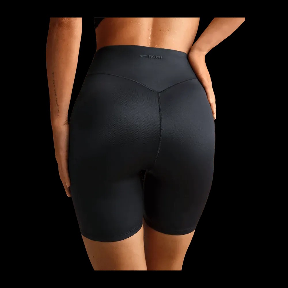 Nike X Skims Shine Women's High-Waisted 5" Biker Shorts Obsidian - HypeFly India View 5