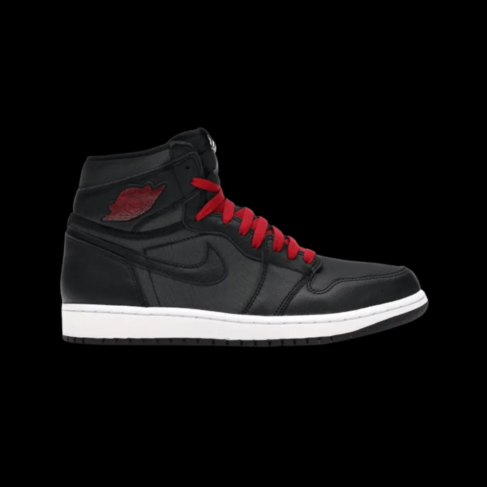Nike Jordan 1 Retro High Black Satin Gym Red - HypeFly India View 1