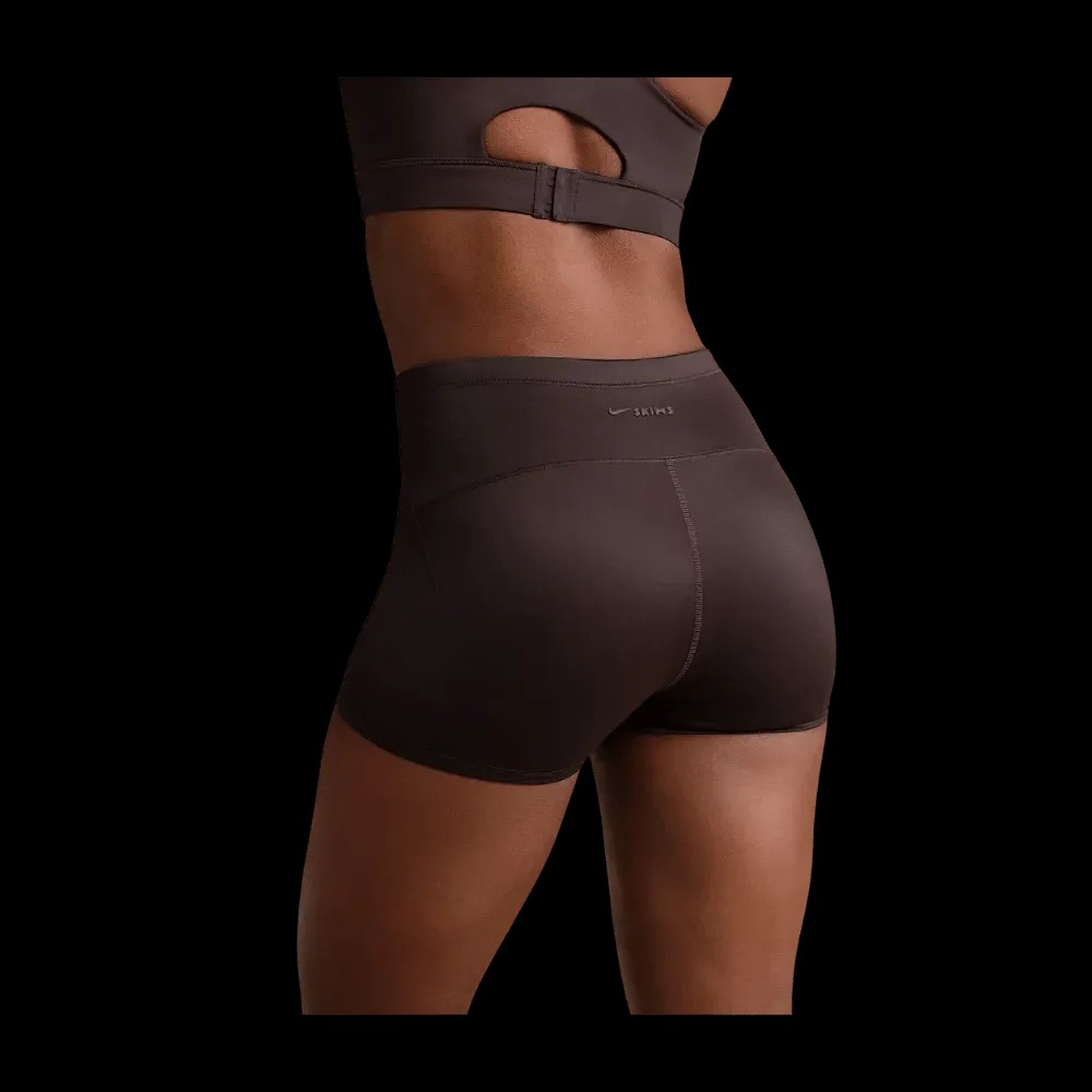 Nike x Skims Shine Women's Mid-Rise 2" Boyshorts with Drawcord PHOENIX  - HypeFly India View 2