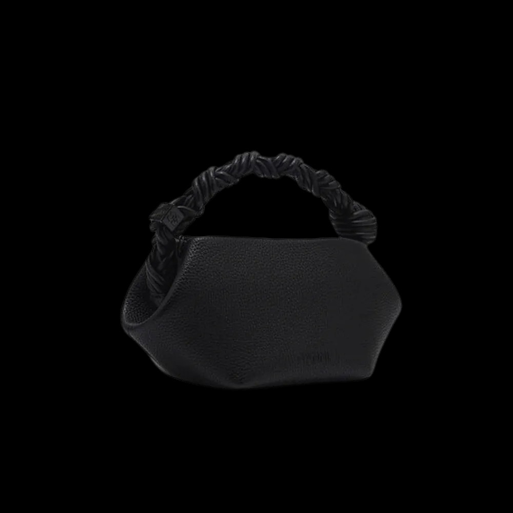 Ganni Black Grained Mini Bou Bag - HypeFly India View 2