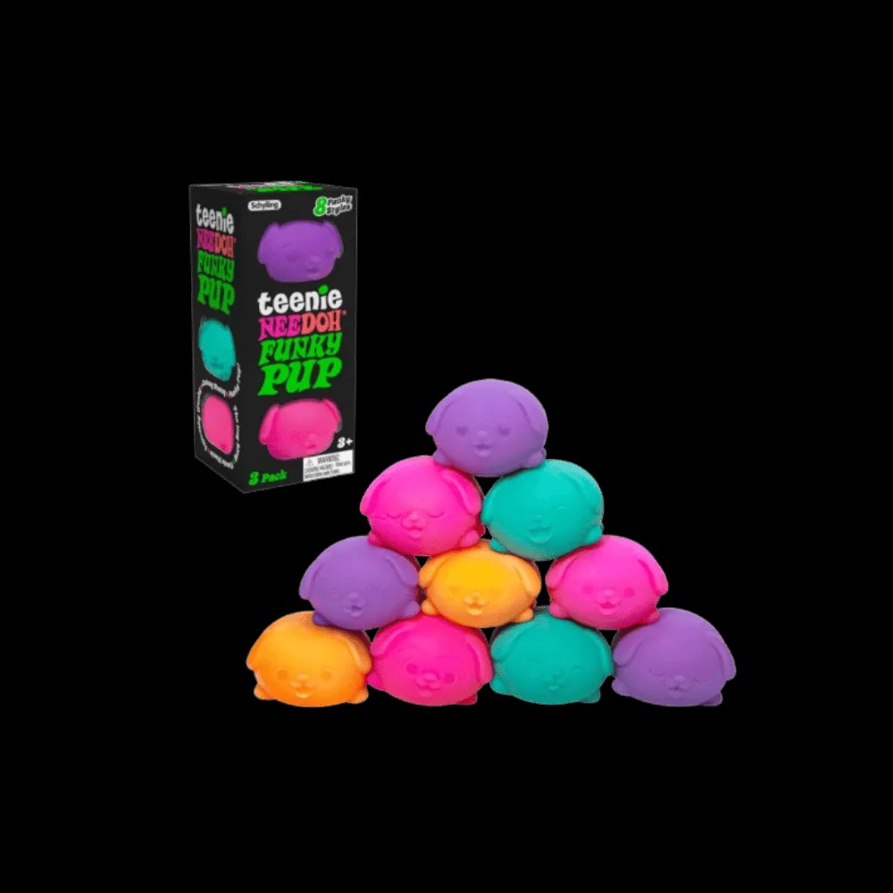 NeeDoh Teenie Funky Pups Squishy Fidget Toy Set of 3 Multicolor - HypeFly India View 2
