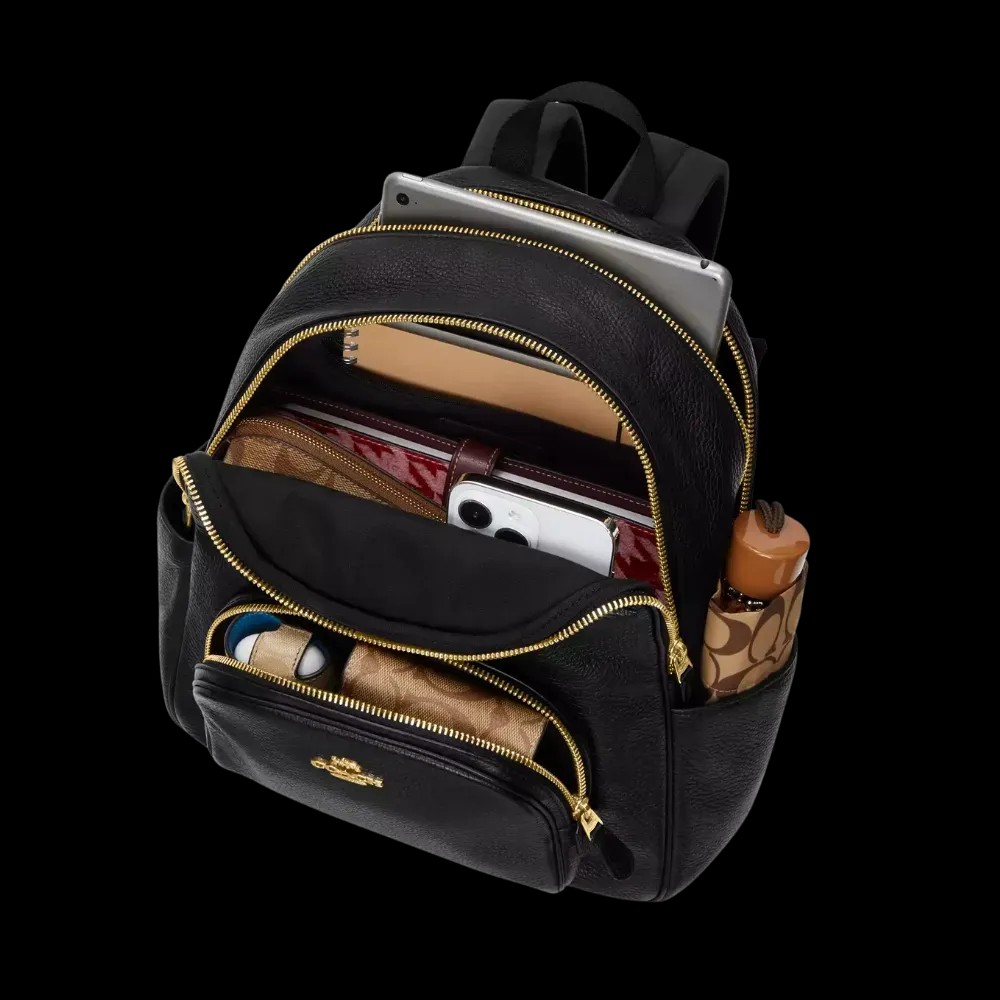 Coach Court Backpack  In Blocked Signature Canvas Walnut - HypeFly India View 5