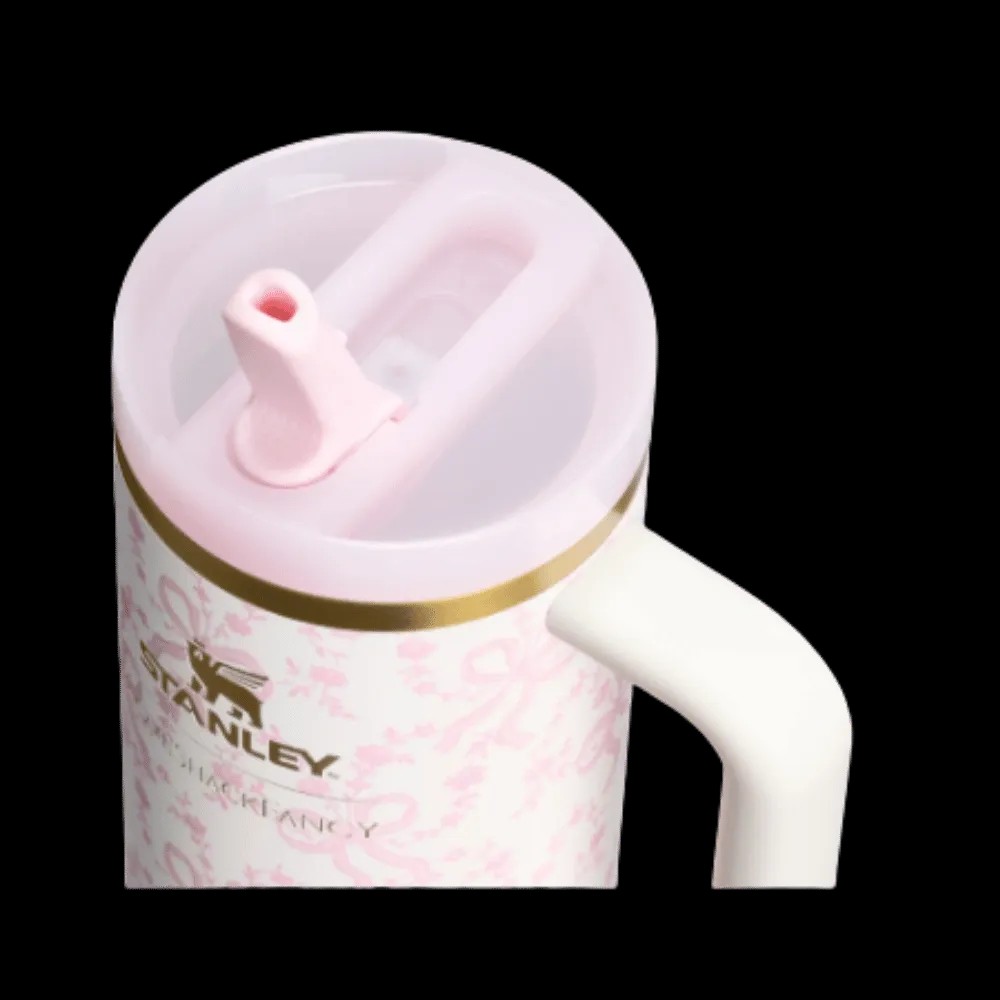 Stanley Stanley 1913 x LoveShackFancy Holiday Quencher ProTour Flip Straw Tumbler (30OZ) Coquette Bow Chantilly - HypeFly India View 3