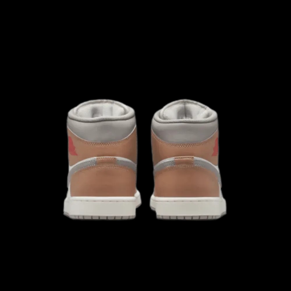 Air Jordan 1 Mid Rattan White College Grey - HypeFly India View 5