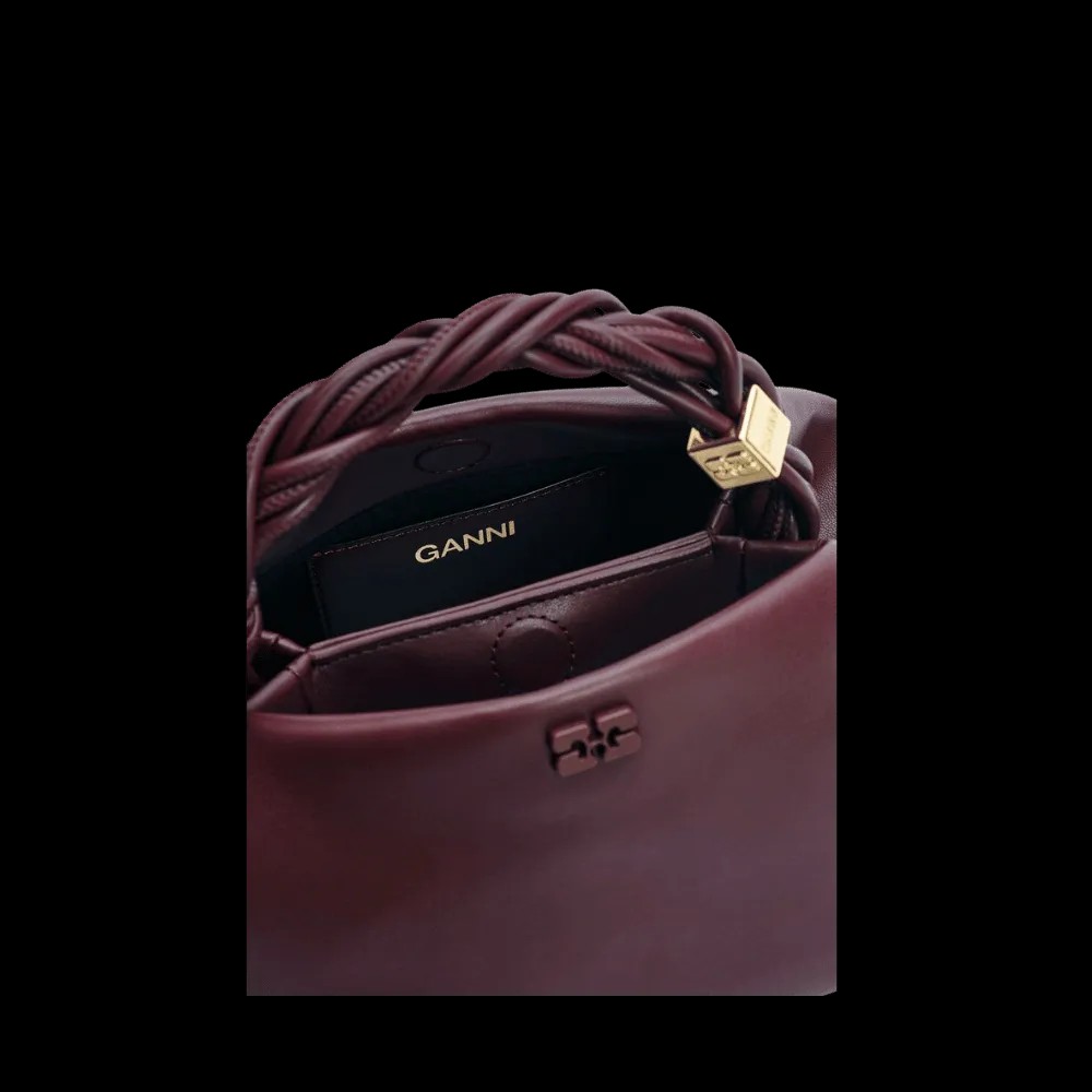 Ganni Burgundy Small Bou Bag - HypeFly India View 3