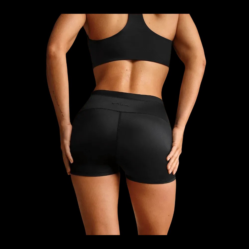 Nike x Skims Shine Women's Mid-Rise 2" Boyshorts with Drawcord OBSIDIAN - HypeFly India View 5