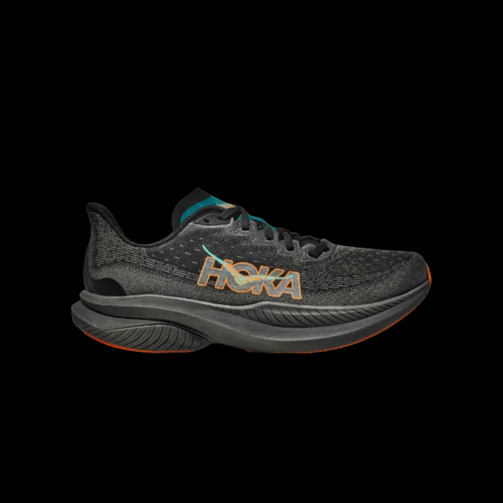 Hoka Mach 6 black / electric tangerine - HypeFly India View 1