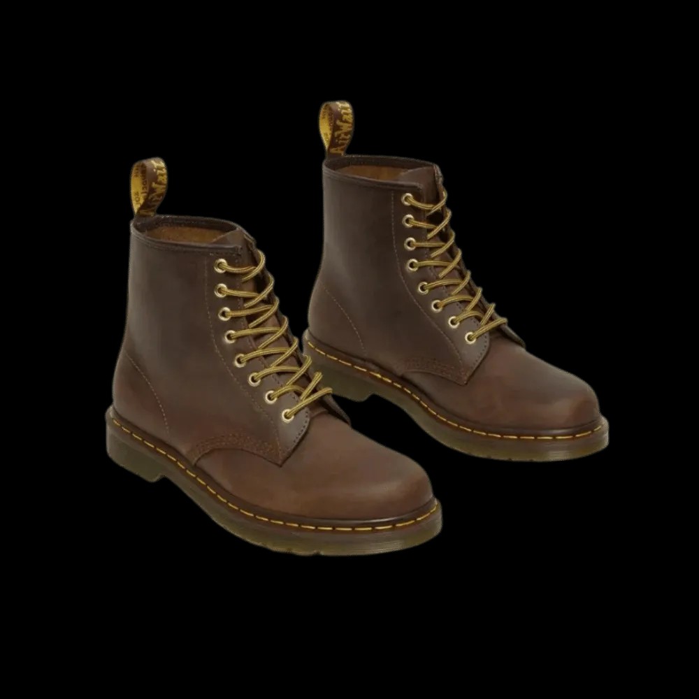 Dr Martens 1460 Crazy Horse Leather Lace Up Boots Brown - HypeFly India View 2