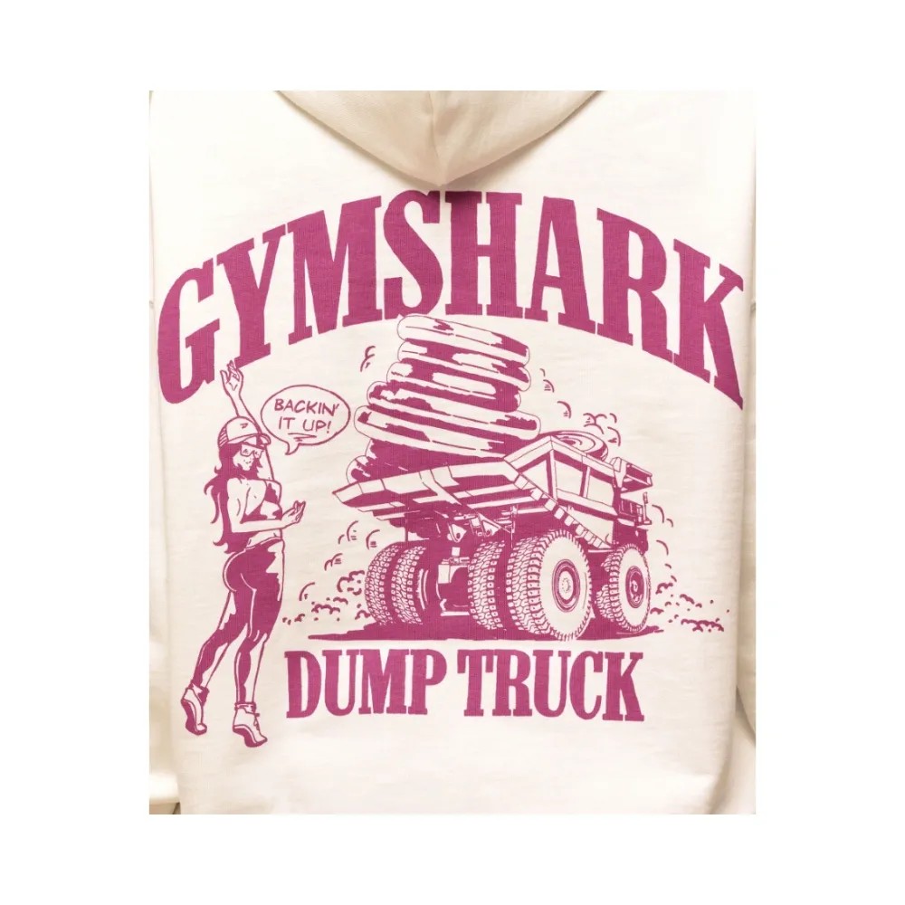 Gymshark Dump Truck Graphic Hoodie Soft White  - HypeFly India View 4
