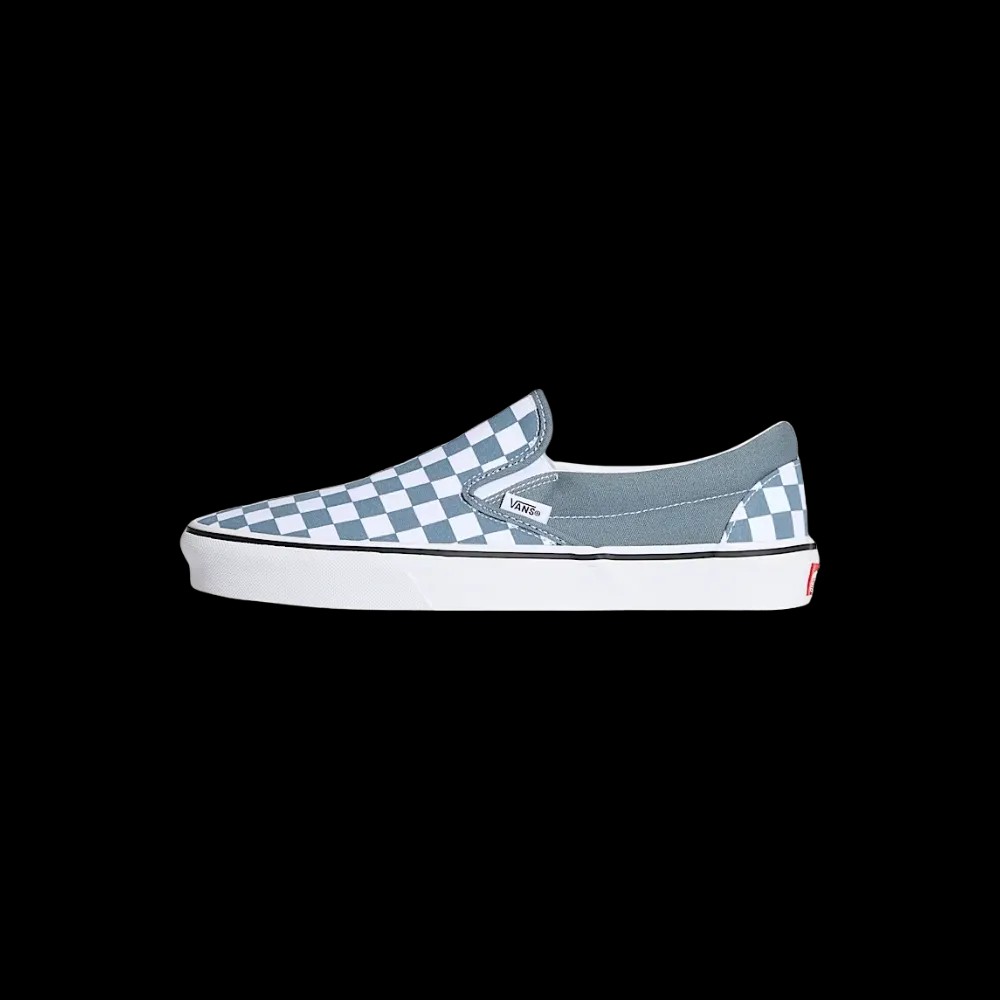 Vans Classic Slip-On Checkerboard Shoe Stormy Weather Blue - HypeFly India View 2