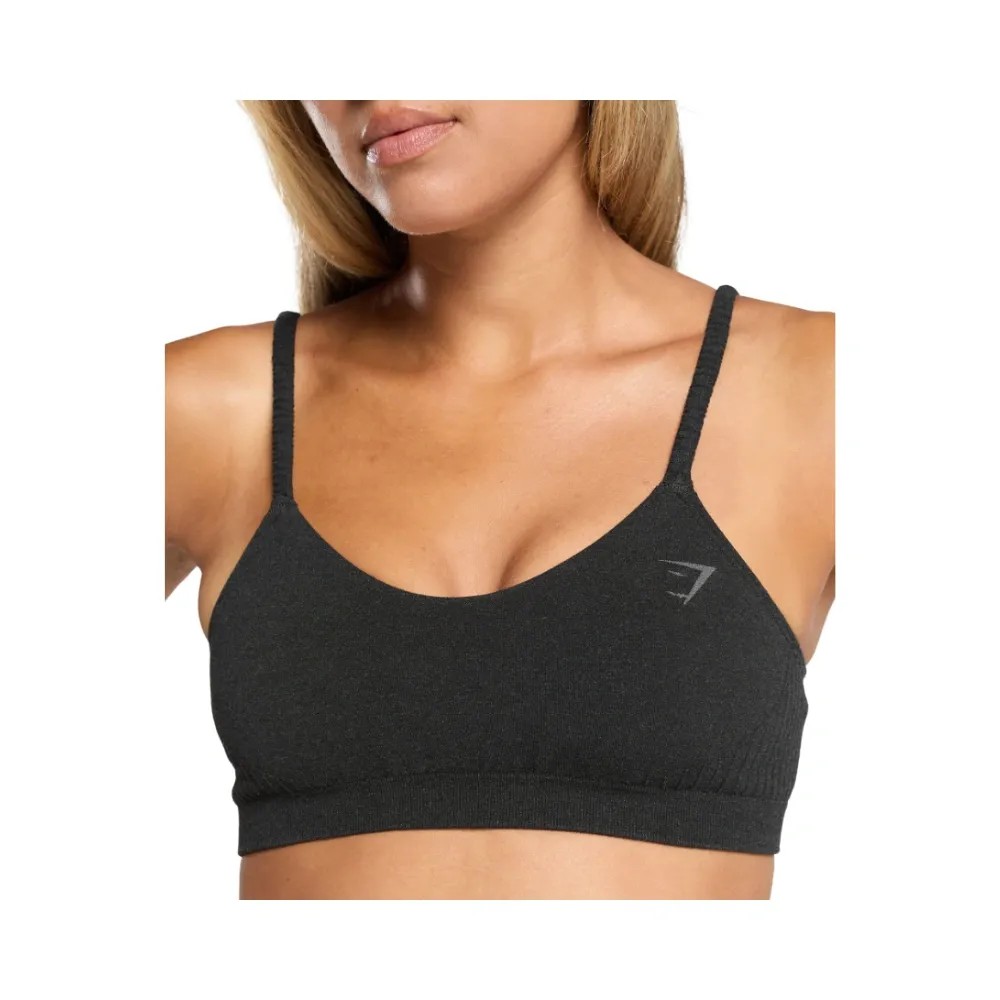 Gymshark Luxe Seamless Bralette - Light Support Coal Marl - HypeFly India View 5