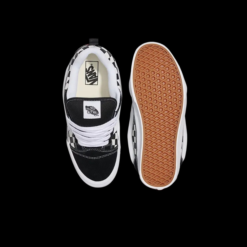 Vans Knu Skool Checkerboard Shoe Black And White - HypeFly India View 4