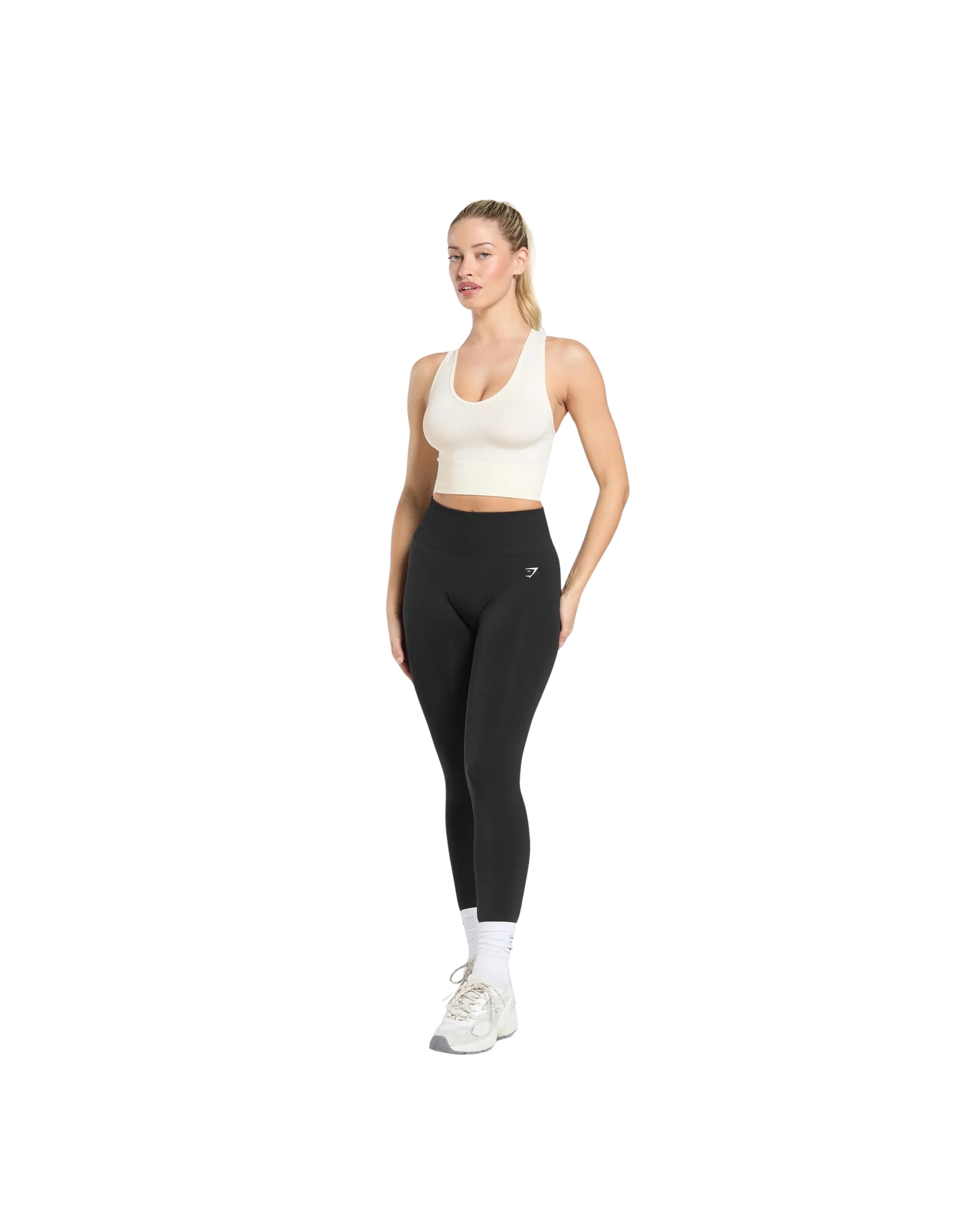 Gymshark Everyday Seamless Crop Tank Soft White  - HypeFly India View 4