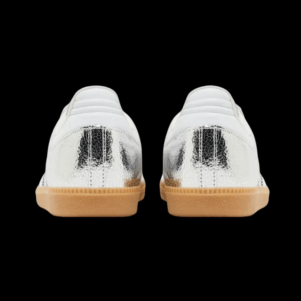 Samba OG 'Silver Metallic Cracked Leather' - HypeFly India View 3