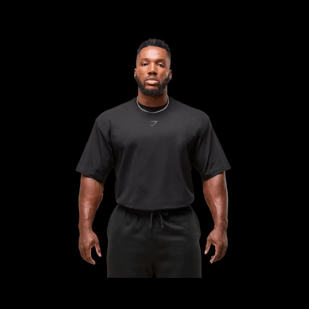 Gymshark Power T-Shirt Oversized Fit Black - HypeFly India View 3
