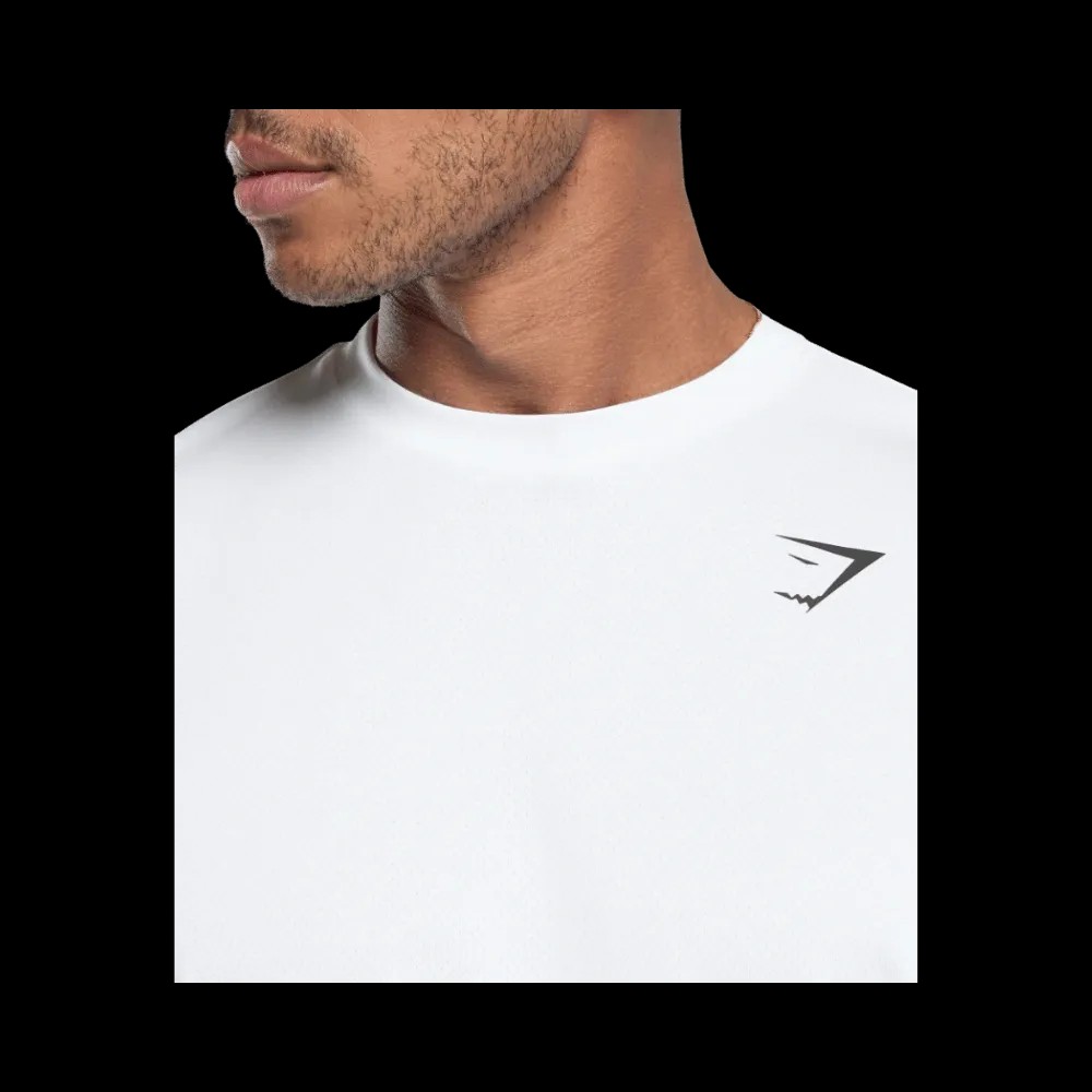 Gymshark Oversized Performance T-Shirt White - HypeFly India View 5