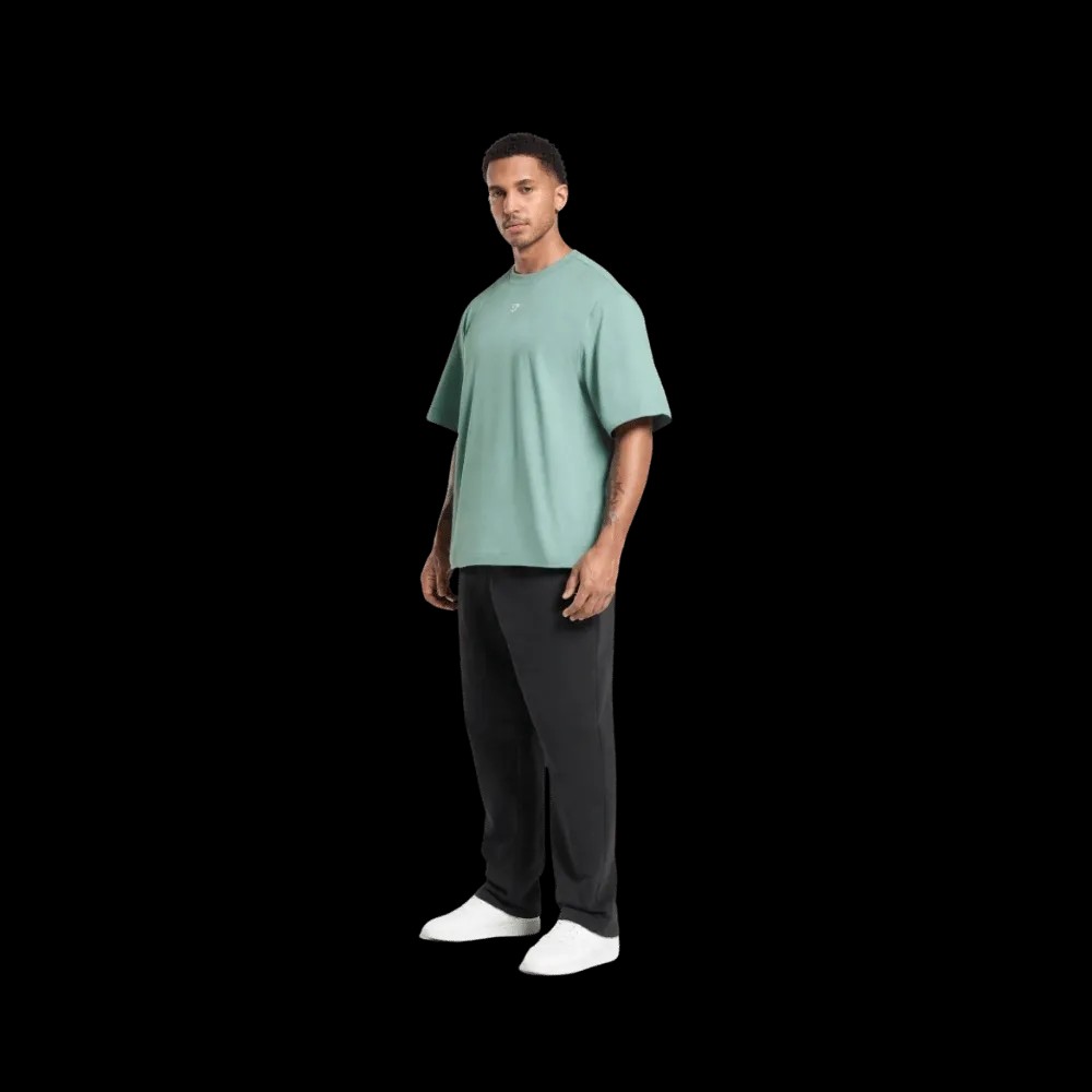 Gymshark Rest Day Essentials Boxy T-Shirt Oversized Fit Celeste Blue - HypeFly India View 2