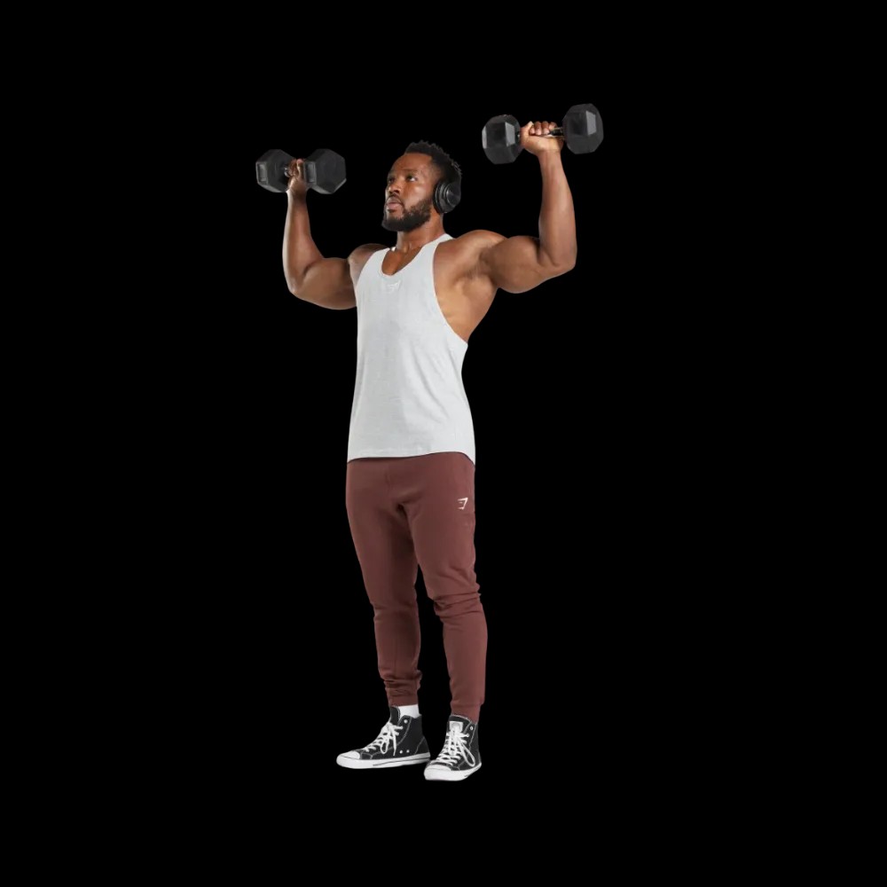 Gymshark React Stringer Slim Fit Light Grey Core Marl - HypeFly India View 3