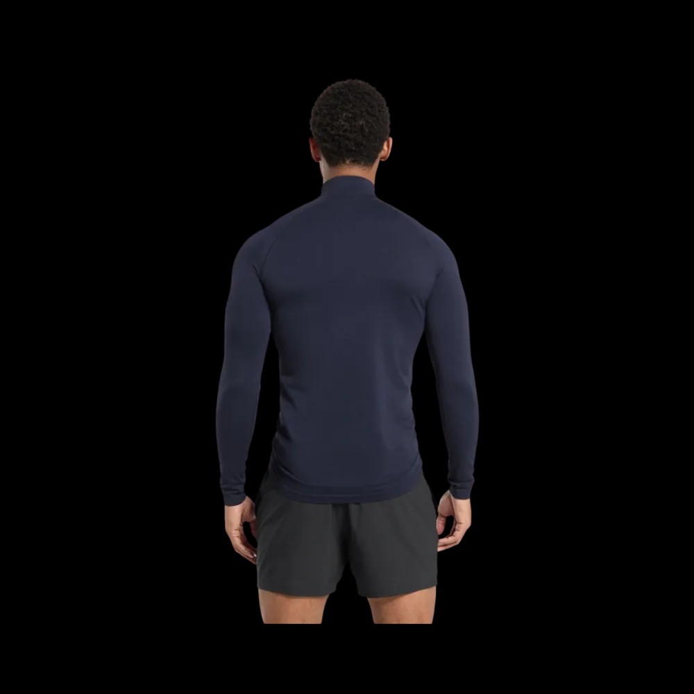 Gymshark Vital Seamless 1/4 Zip Slim Fit Navy/Heavy Blue - HypeFly India View 3