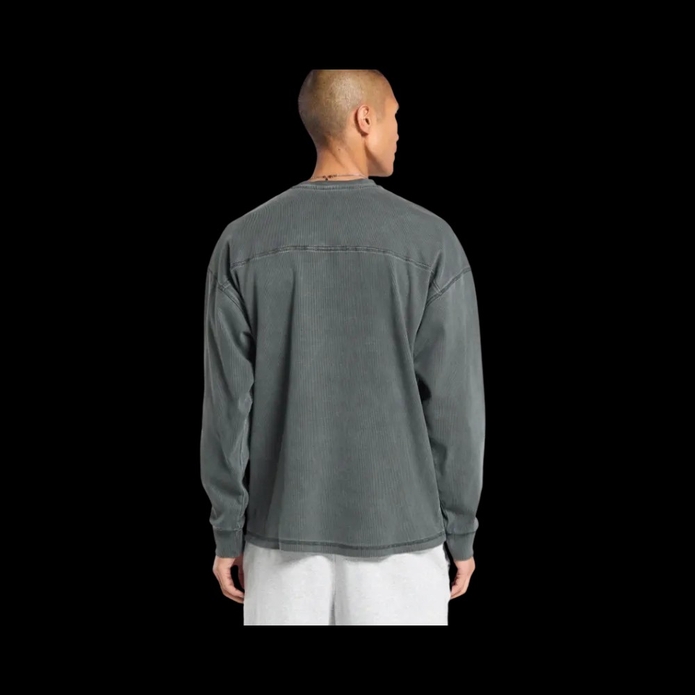Gymshark Heavyweight Rib Crew Oversized Fit Asphalt Grey - HypeFly India View 4