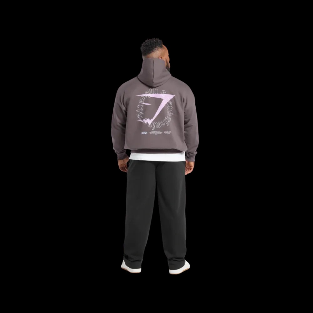 Gymshark Strength + Conditioning Hoodie Oversized Fit Brushed Purple - HypeFly India View 2