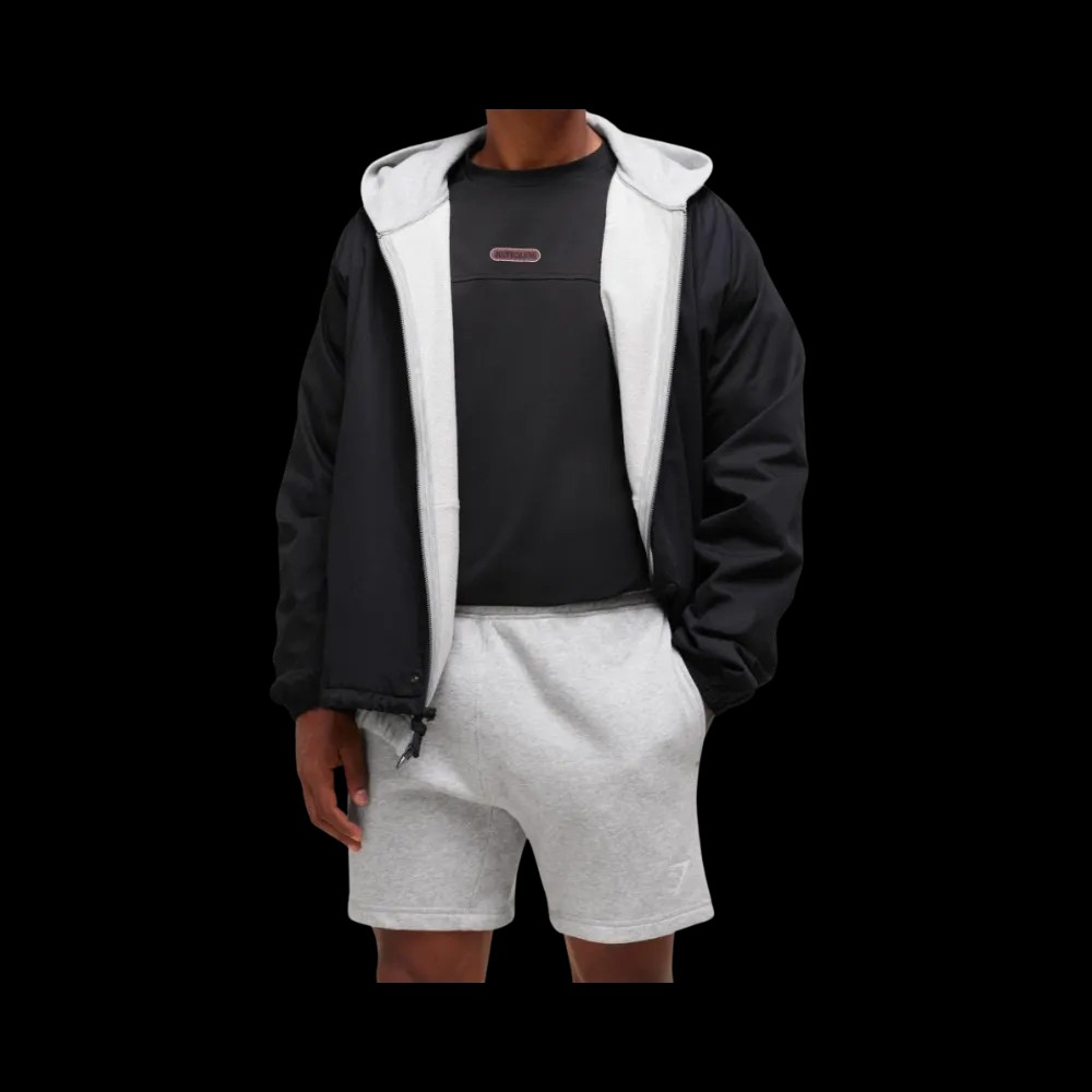 Gymshark Crest 7" Shorts Slim Fit Light Grey Marl - HypeFly India View 4
