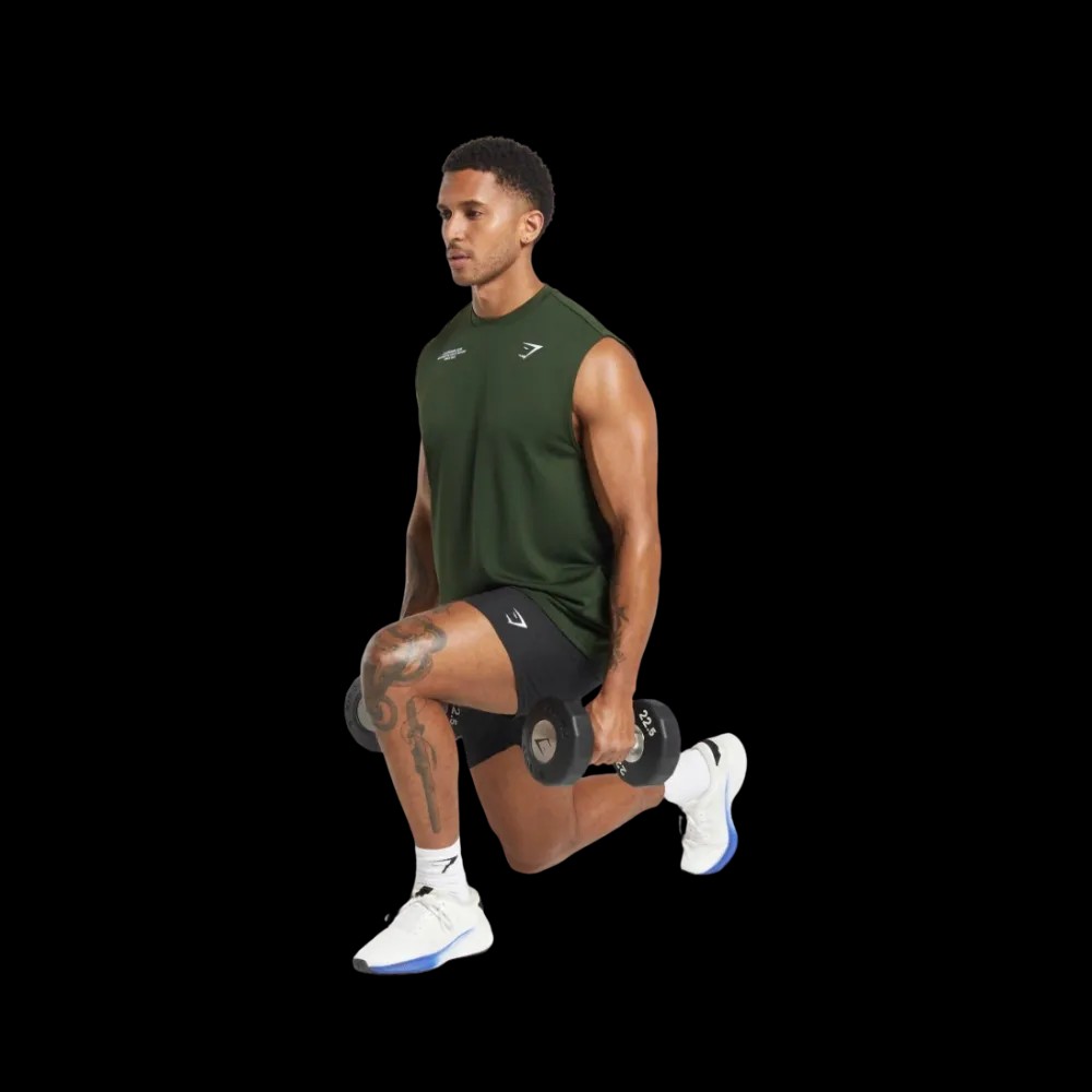 Gymshark Conditioning Club Tank Oversized Fit Trail Green - HypeFly India View 4