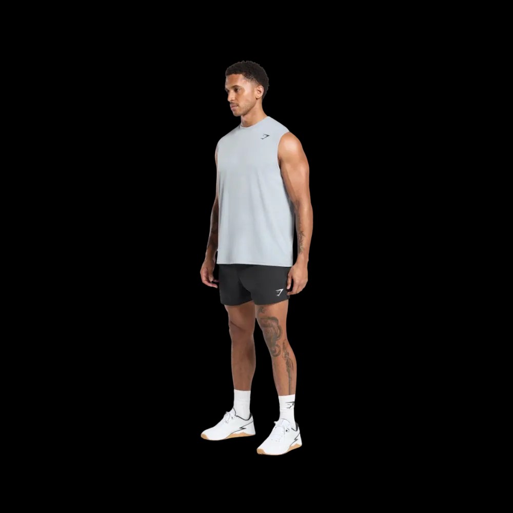 Gymshark Oversized Performance Tank Metal Purple - HypeFly India View 5