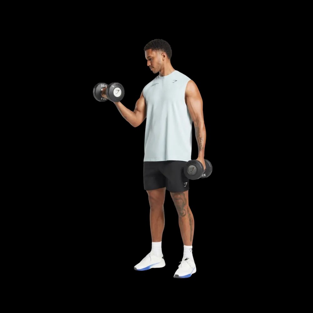 Gymshark Conditioning Club Tank Oversized Fit Cool Blue - HypeFly India View 4