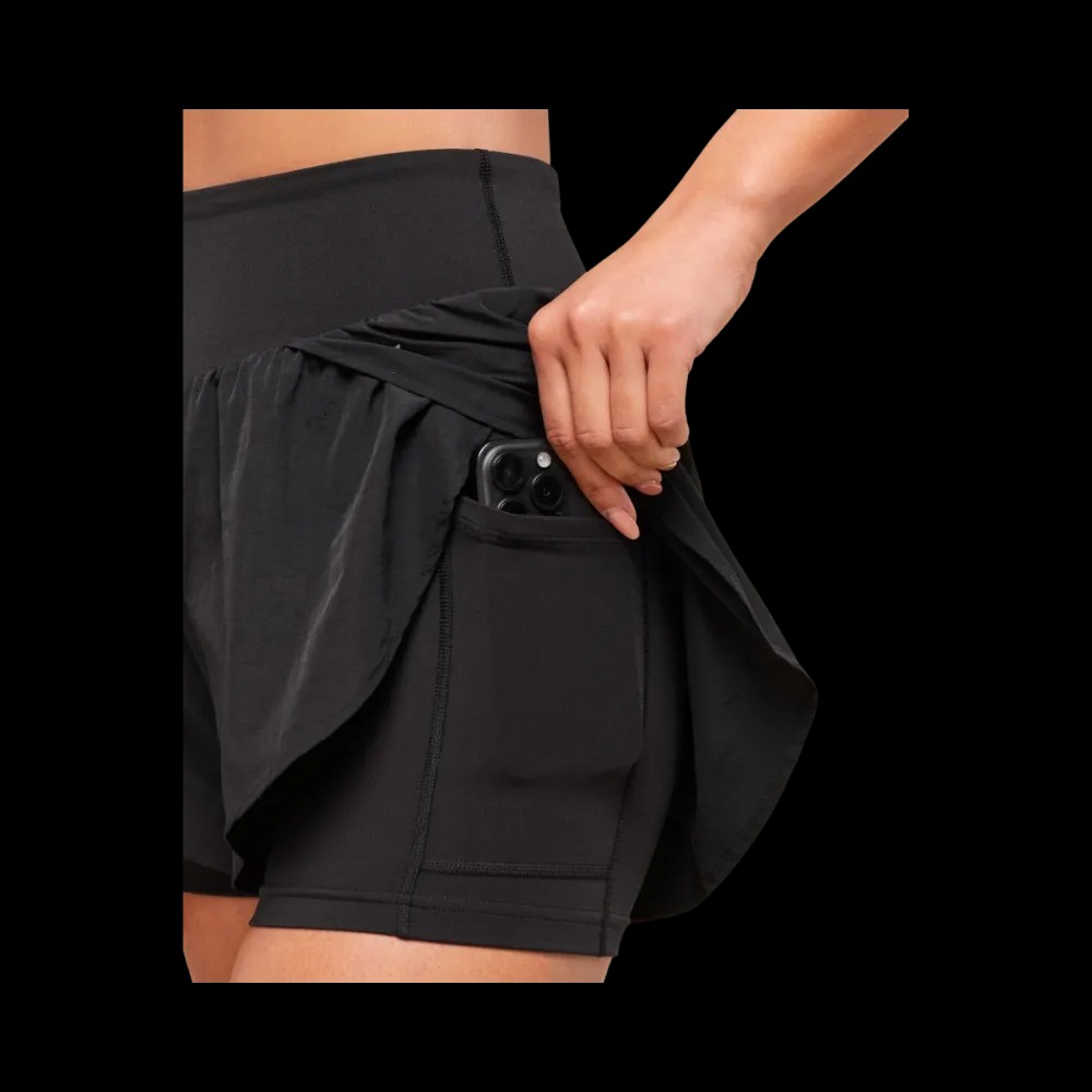 Gymshark Running 2-in-1 Shorts Black - HypeFly India View 4