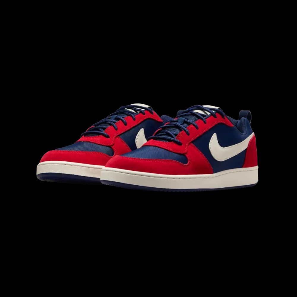 Nike Court Borough Low Premium Sneaker Navy Red - HypeFly India View 3