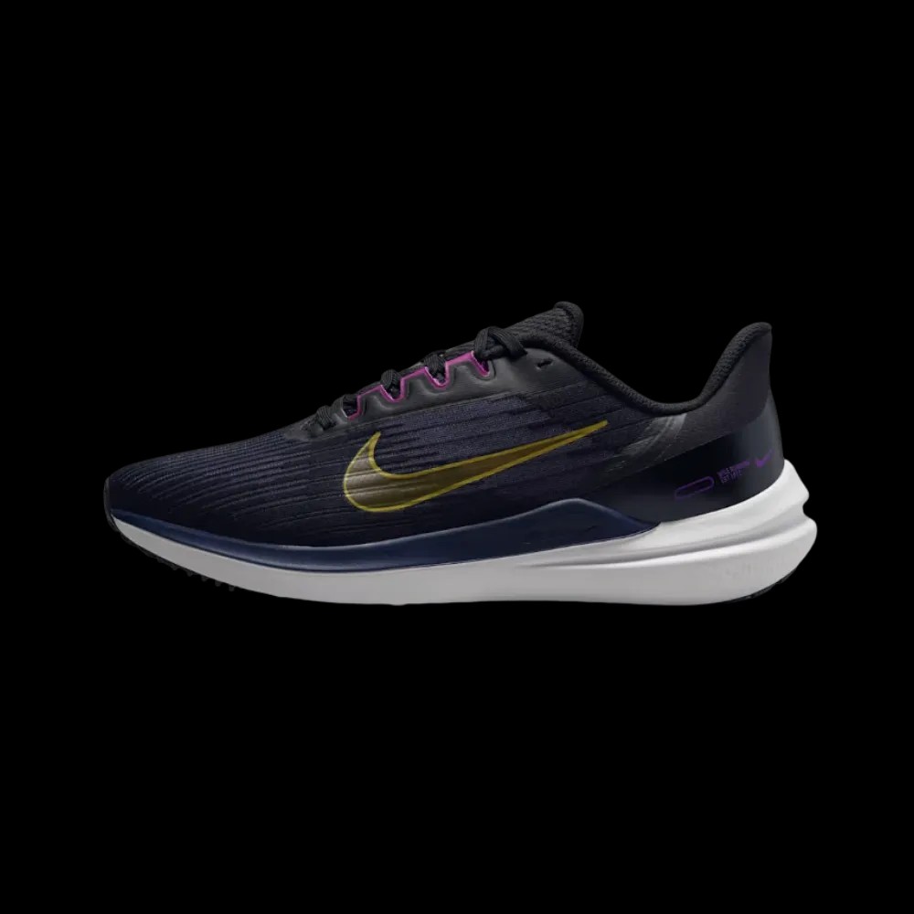 Nike Air Winflo 9 'Black Gold Suede' - HypeFly India View 2