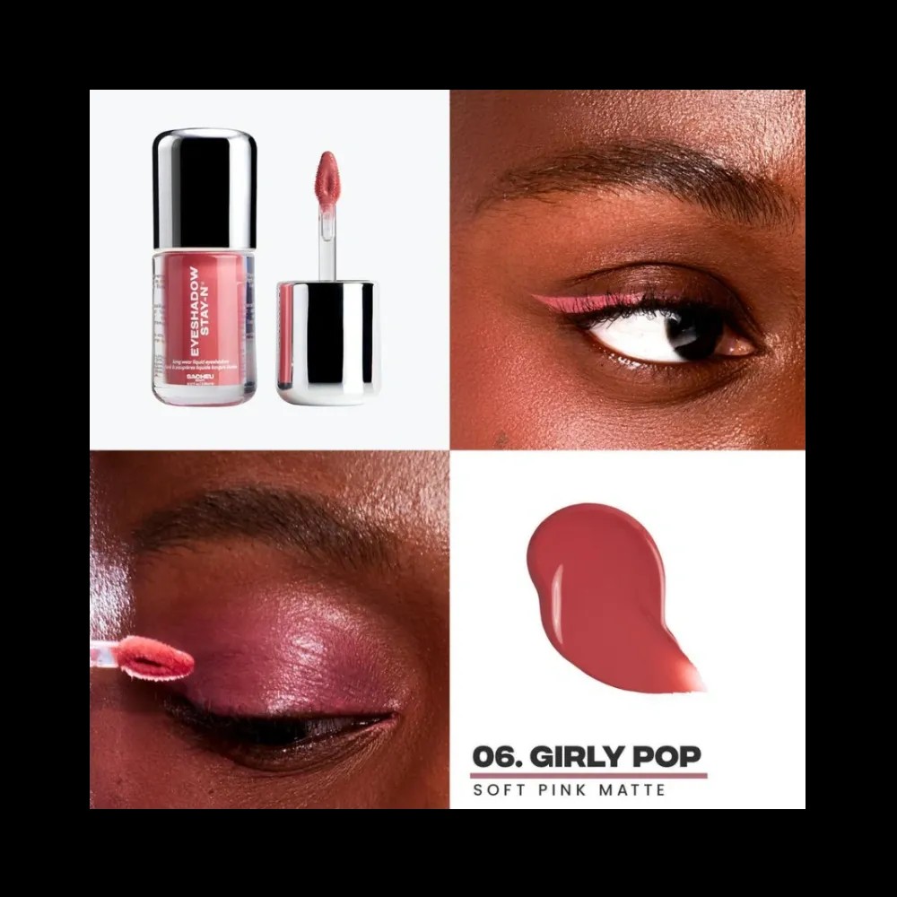 SACHEU Long Wear Liquid Eyeshadow STAY-N - Girly Pop - HypeFly India View 4