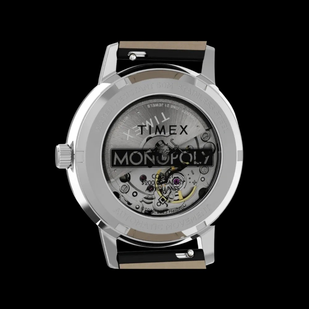 Timex x Monopoly Marlin 38mm Leather Strap 'Silver Tone' - HypeFly India View 4