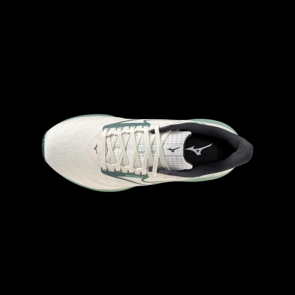 Mizuno Wave Rider 29 White-Bistro Green - HypeFly India View 5