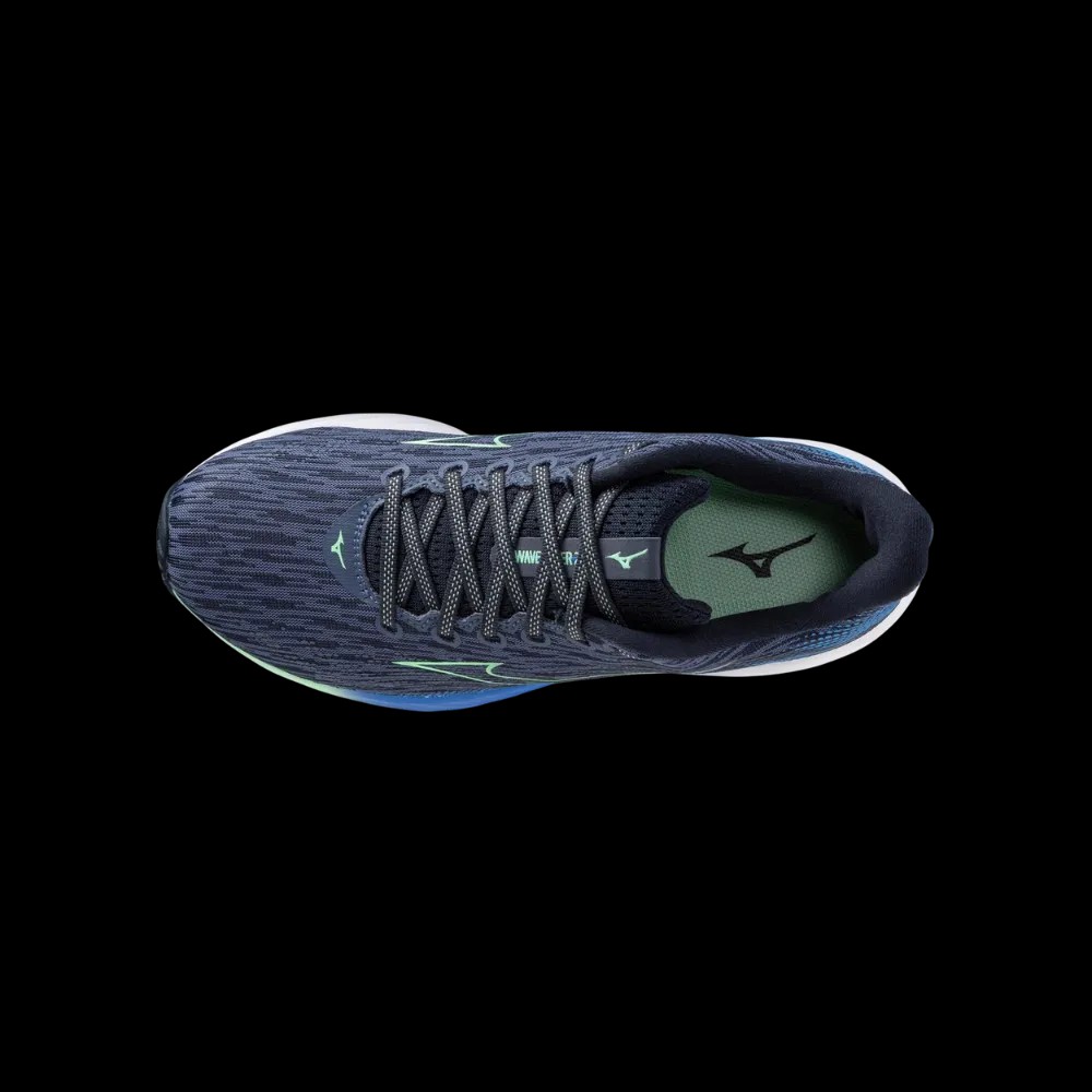 Mizuno Wave Rider 28 Vintage Indigo-Neo Mint - HypeFly India View 5