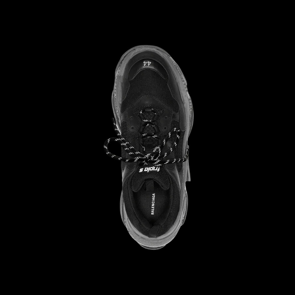 Balenciaga Triple S Clear Sole Sneaker In Black - HypeFly India View 2