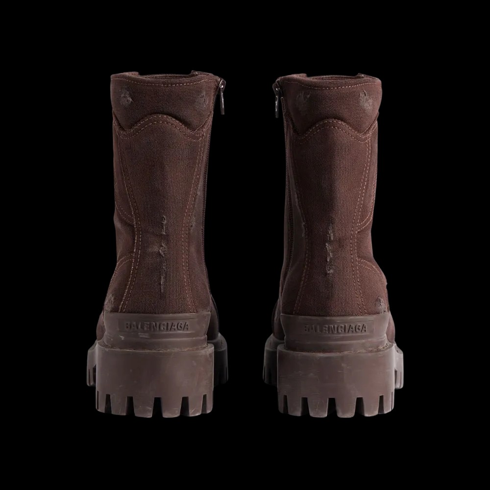 Balenciaga Combat Strike Boot In Dark Brown - HypeFly India View 4