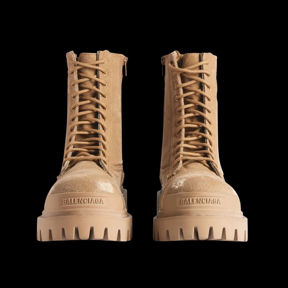 Balenciaga Combat Strike Boot In Brown - HypeFly India View 2