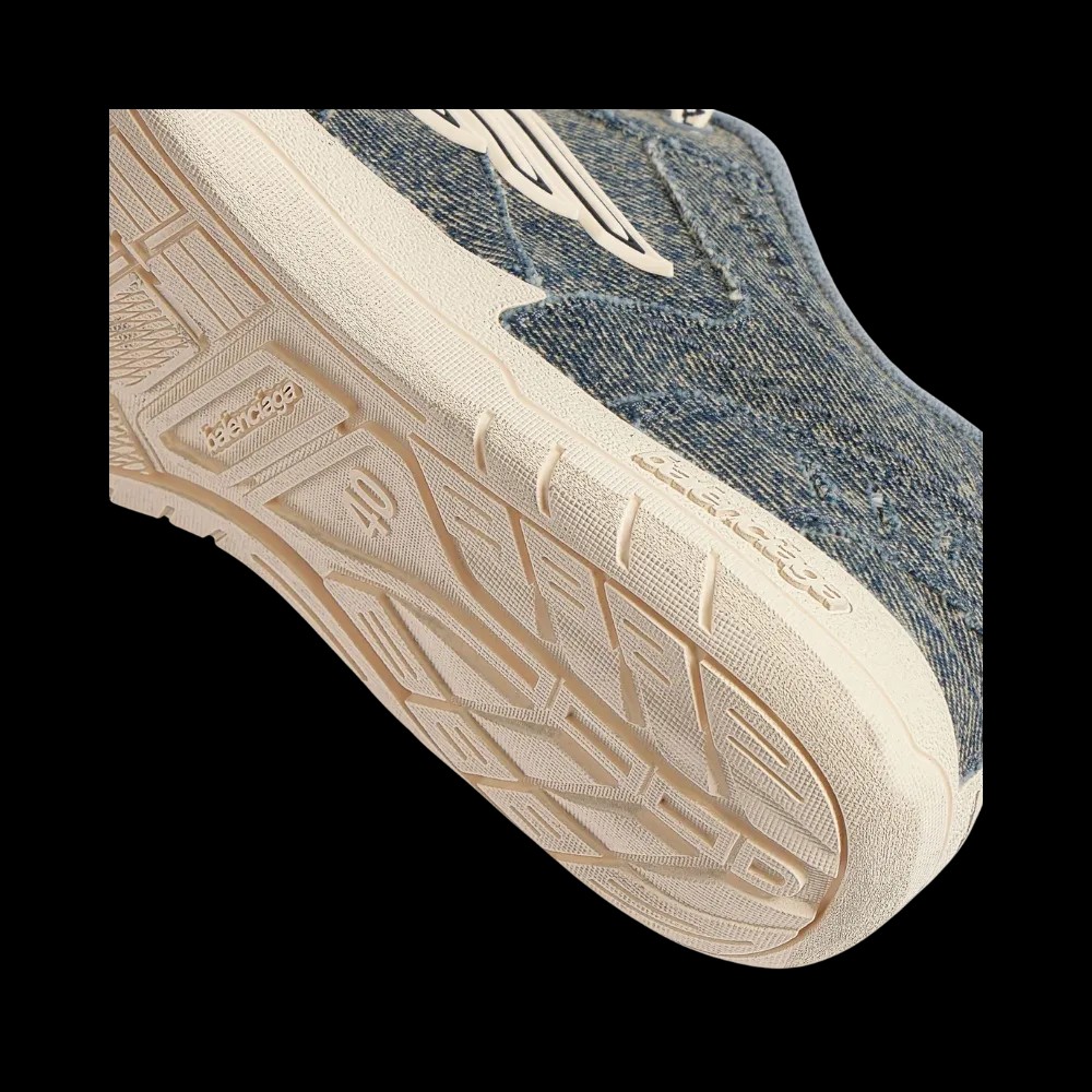 Balenciaga Hamptons Denim Sneaker In Off White - HypeFly India View 4