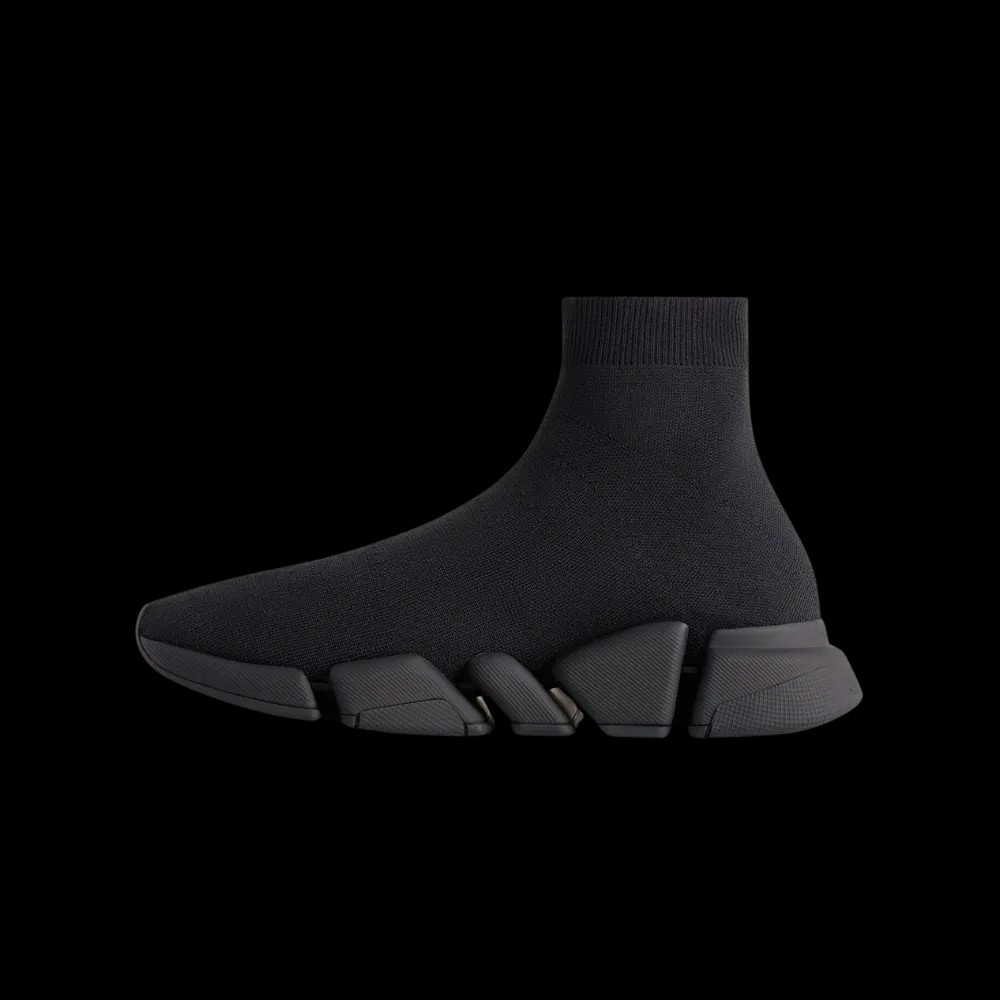 Balenciaga Speed 2.0 Recycled Knit Sneaker in Black - HypeFly India View 3