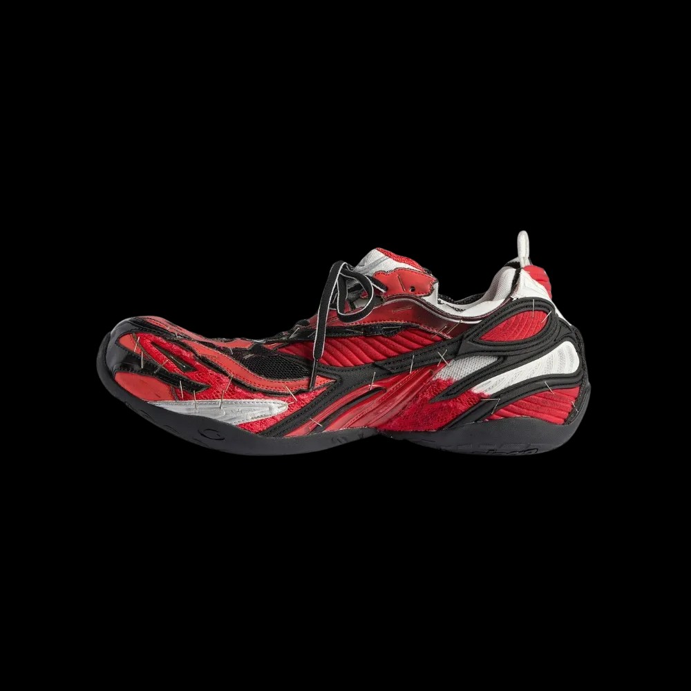 Balenciaga Soleless Sneaker In Red - HypeFly India View 3